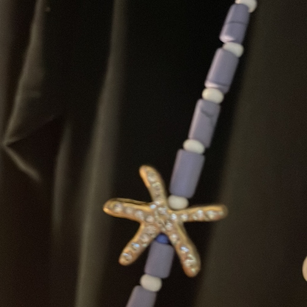 Multi-Stranded Beaded Necklace with Accents of Starfish and Seashells NWT - Picture 2 of 8